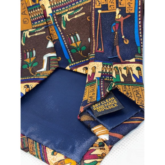 Vintage Looney Tunes Posse Tie Mens Navy Blue Hip Hop Taz Bugs Bunny 90s Retro - Picture 9 of 9